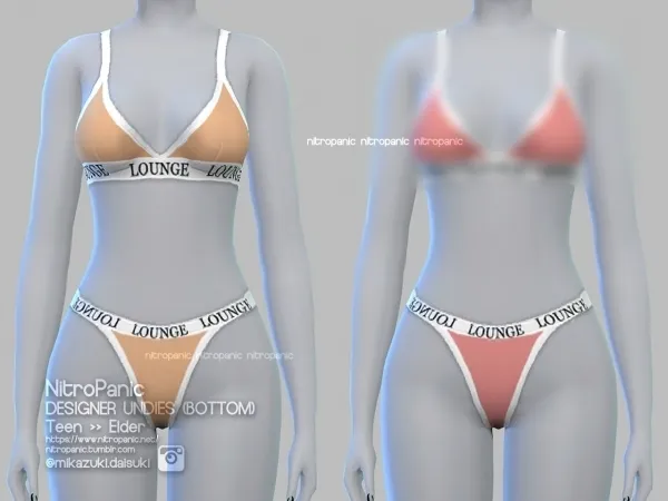 Maxis Match Designer Undies (BOTTOM) - The Sims 4 Custom Content