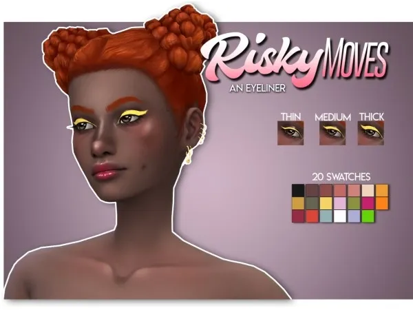 Maxis Match Risky Moves Eyeliner by drosims - The Sims 4 Custom Content
