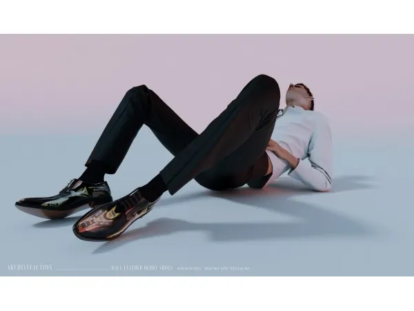 Alpha archivefaction Archivefaction Race leather derby shoes by simsfinds - The Sims 4 Custom Content