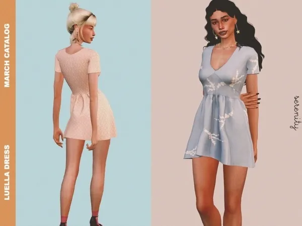 Maxis Match Luella Dress - The Sims 4 Custom Content