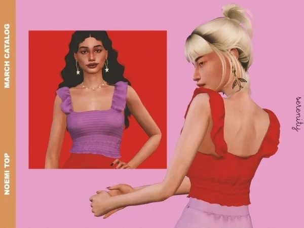 Maxis Match Noemi Top - The Sims 4 Custom Content