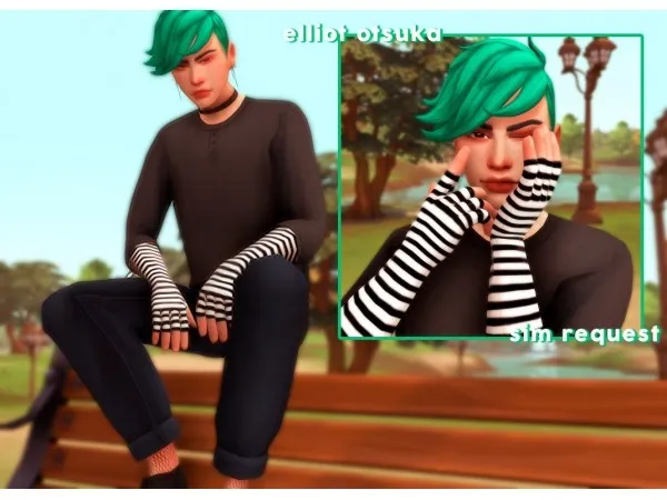 Maxis Match infinityonsims elliot otsuka clumsy loner unflirty - The Sims 4 Custom Content