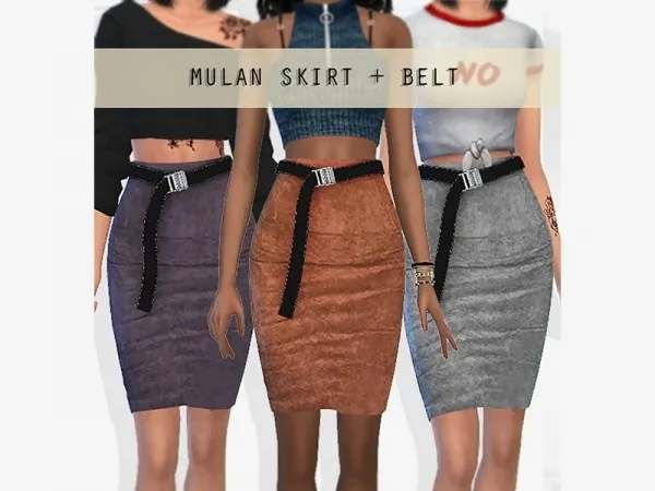 Alpha Mulan Skirt Belt - The Sims 4 Custom Content