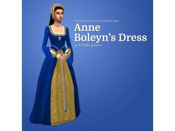 Maxis Match Anne Boleyns Dress by linzlu - The Sims 4 Custom Content