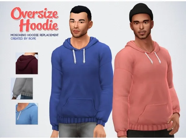 Maxis Match Oversize Hoodie by simsontherope - The Sims 4 Custom Content