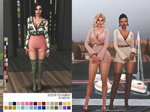 Maxis Match helgatisha Recolor EP03 Romper - The Sims 4 Custom Content