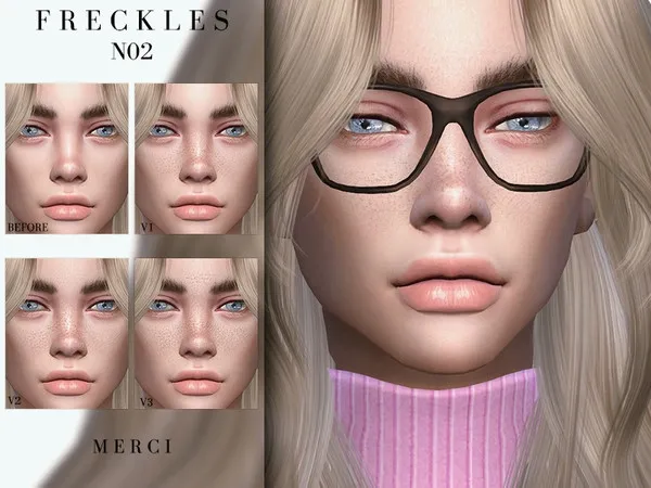 Alpha Freckles N02 - The Sims 4 Custom Content