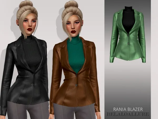 Alpha Belaloallure_Rania blazer - The Sims 4 Custom Content
