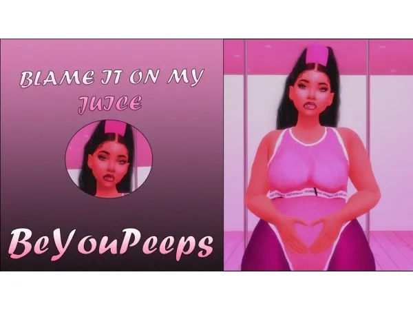 Maxis Match Blame It On My Juice Baby BeYouPeeps by simsfinds - The Sims 4 Custom Content