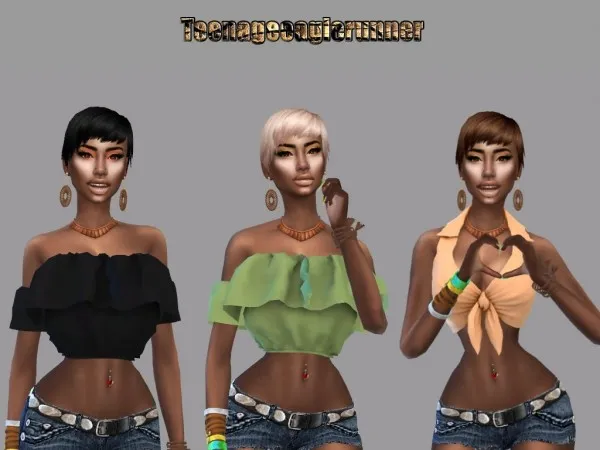 Alpha teenageeaglerunner2 Pixie Cut Hair Recolor - The Sims 4 Custom Content