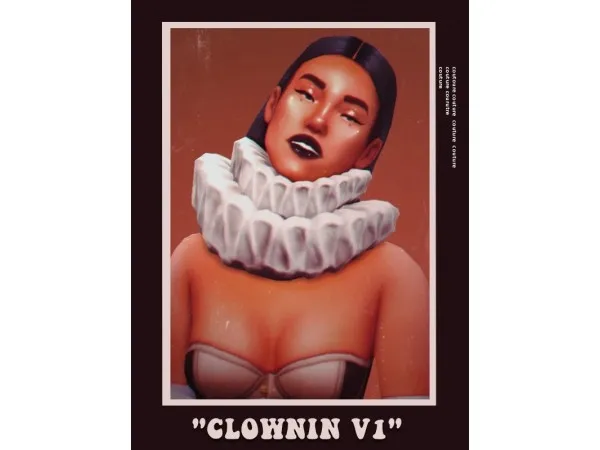 Maxis Match Clownin neck ruffle by simsfinds - The Sims 4 Custom Content