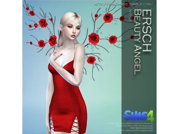 Alpha ERSCH Beauty Angel Wings for - The Sims 4 Custom Content
