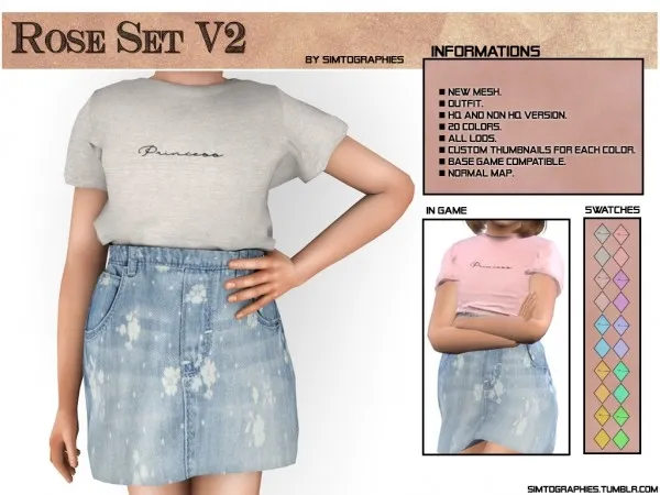 Alpha Rose Set V2 - The Sims 4 Custom Content