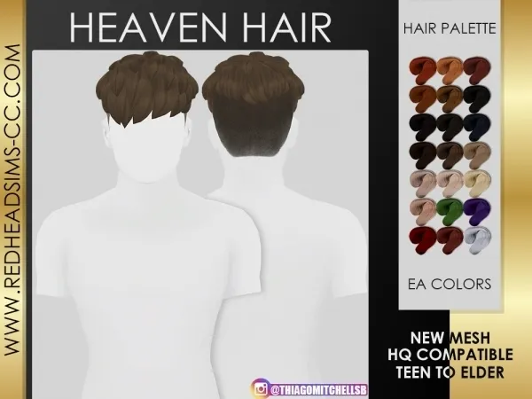 Maxis Match HEAVEN HAIR - The Sims 4 Custom Content