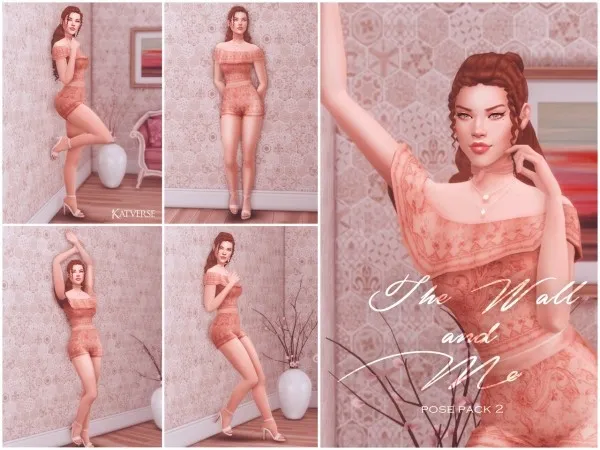 Alpha katverse The Wall and Me Pose Pack 2 - The Sims 4 Custom Content