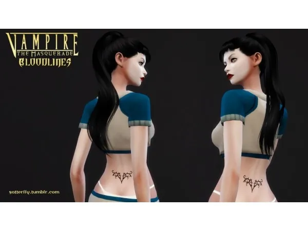 Mix satterlly Vampire The Masquerade Bloodlines Malkavian Tattoo Facepaint by simsfinds - The Sims 4 Custom Content