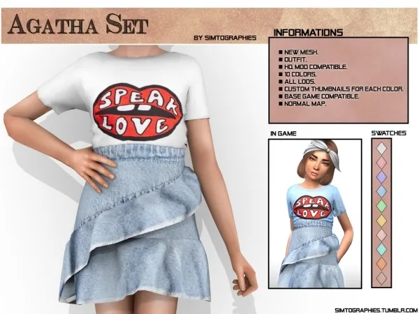 Alpha Agatha Set - The Sims 4 Custom Content