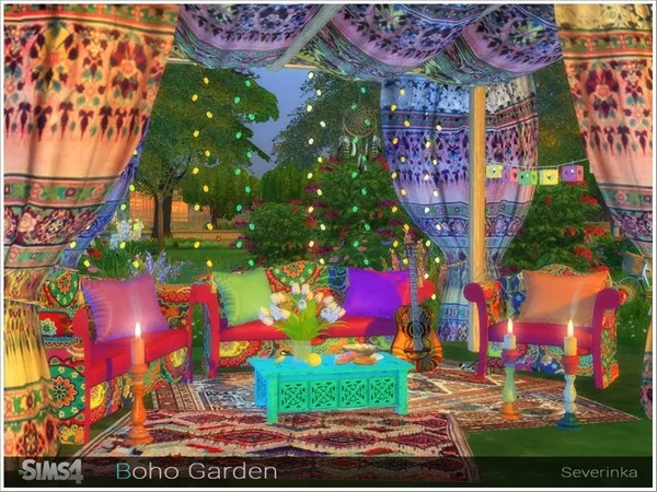 Alpha Boho Garden - The Sims 4 Custom Content