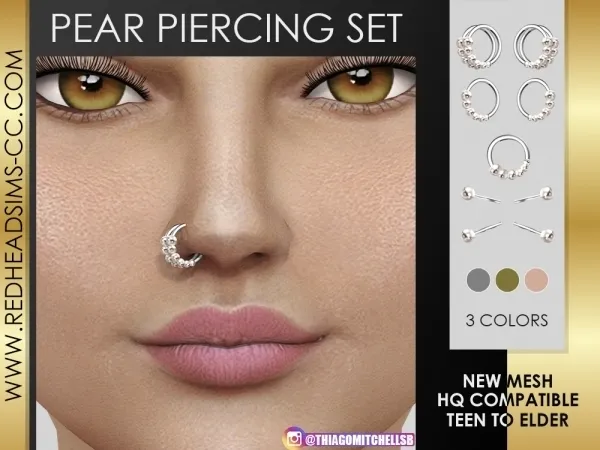 PEAR PIERCING SET