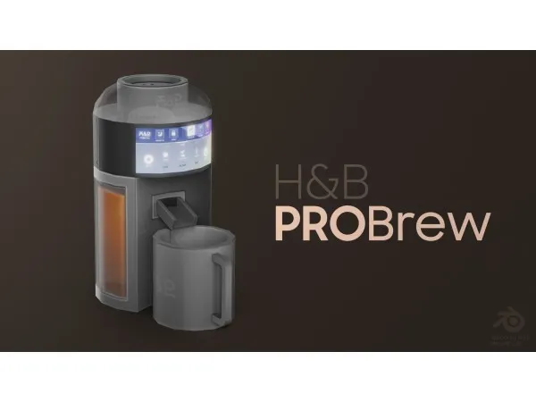 Alpha HB PROBrew Tea Brewer by littledica - The Sims 4 Custom Content
