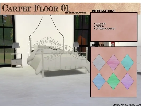 Alpha Carpet Floor 01 - The Sims 4 Custom Content