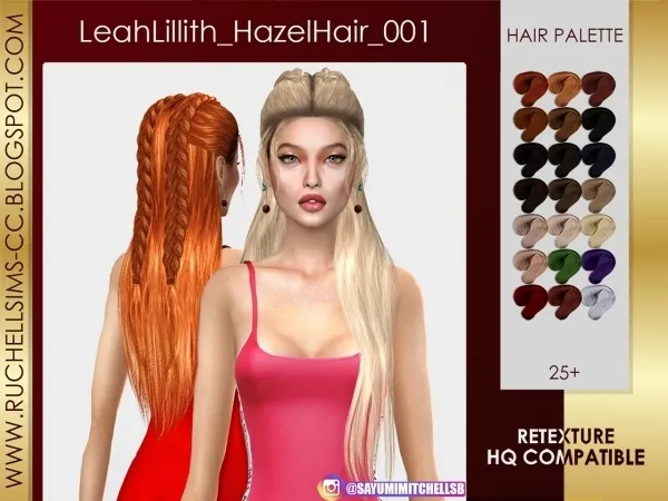 Alpha LeahLillith Hazel Hair (RETEXTURE) - The Sims 4 Custom Content