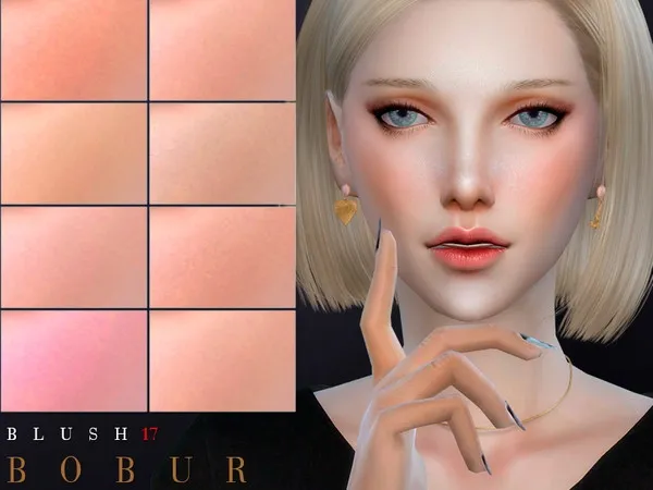 Alpha Bobur Blush 17 - The Sims 4 Custom Content