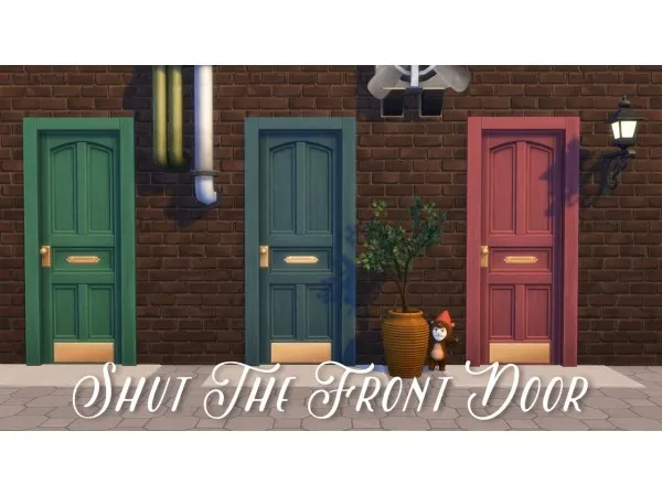 Maxis Match hamburgercakes Shut the Front Door - The Sims 4 Custom Content
