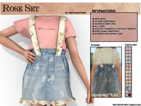 Alpha Rose Set - The Sims 4 Custom Content