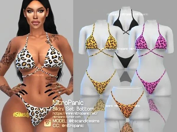 Alpha Bikini Set (BOTTOM) - The Sims 4 Custom Content