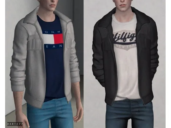 Alpha darte77 Fleece Jacket Adidas Gazelle Cargo Jacket - The Sims 4 Custom Content