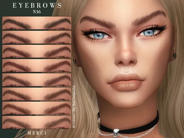 Alpha Eyebrows N16 - The Sims 4 Custom Content