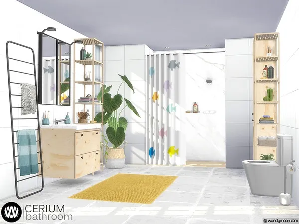 Alpha Cerium Bathroom - The Sims 4 Custom Content