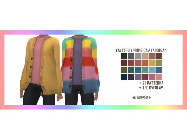 Maxis Match Spring Day Cardigan Recolours by biffybobs - The Sims 4 Custom Content