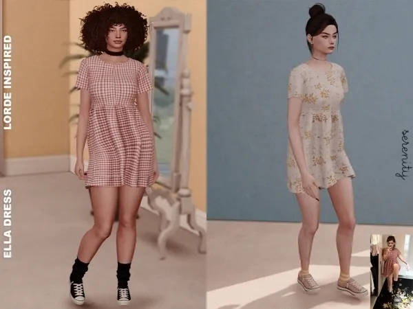 Mix Ella Dress - The Sims 4 Custom Content