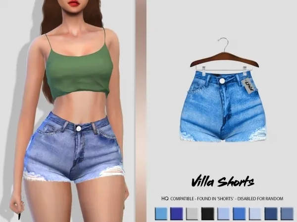 Alpha Villa Shorts - The Sims 4 Custom Content