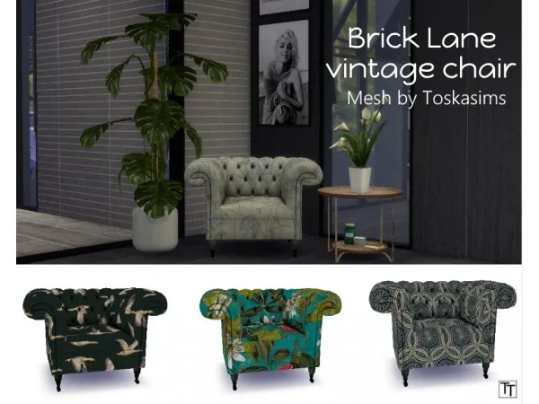 Maxis Match Brick Lane Vintage chair by Tilly Tiger - The Sims 4 Custom Content