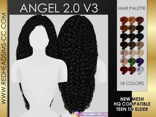 Maxis Match ANGEL HAIR 20 V3 - The Sims 4 Custom Content