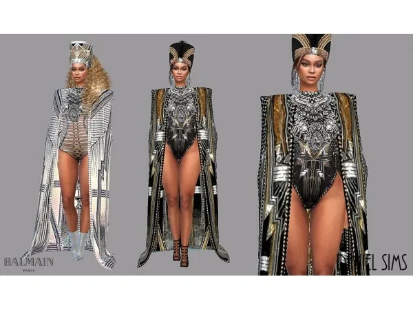 Alpha Coachella 2018 Beyonce in Balmain - The Sims 4 Custom Content