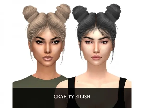 Alpha Eilish Hair V1 - The Sims 4 Custom Content
