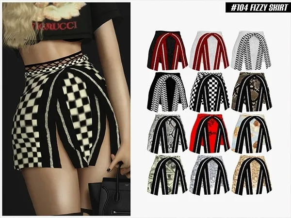 Alpha SlayClassy_104 Fizzy Skirt - The Sims 4 Custom Content