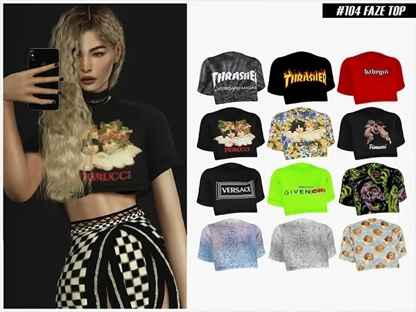 Alpha SlayClassy_104 Faze Top - The Sims 4 Custom Content