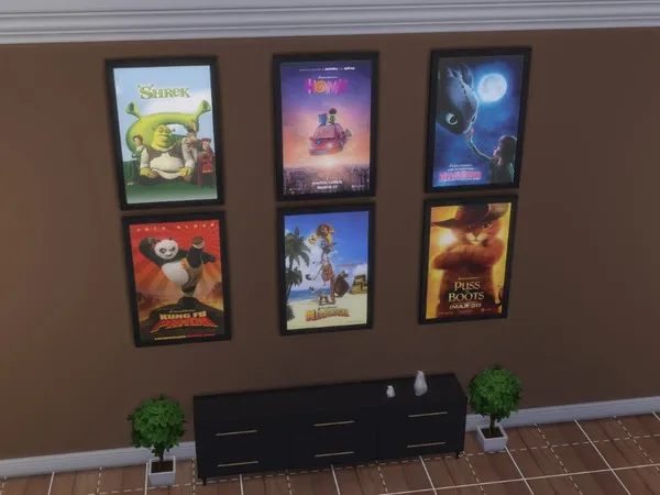 Alpha Dreamworks Movie Posters - The Sims 4 Custom Content