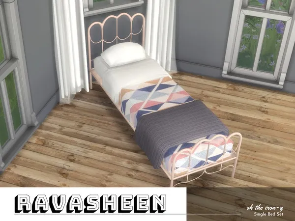 Alpha Oh the Iron y Bed Set - The Sims 4 Custom Content