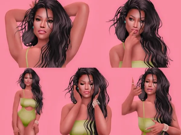 Alpha katverse Nicki Minaj Inspired Pose Pack - The Sims 4 Custom Content