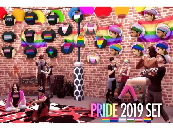 Alpha makesims A Small Pride 2019 Set - The Sims 4 Custom Content