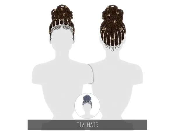 Alpha TIA HAIR - The Sims 4 Custom Content