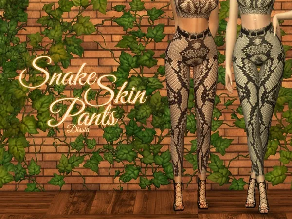 Alpha Snake Skin Pants - The Sims 4 Custom Content