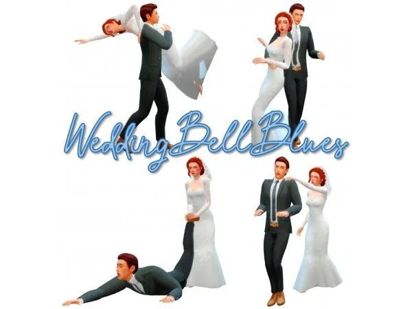 Alpha atashi77 UPDATEDWedding Bell Blues Posepack - The Sims 4 Custom Content