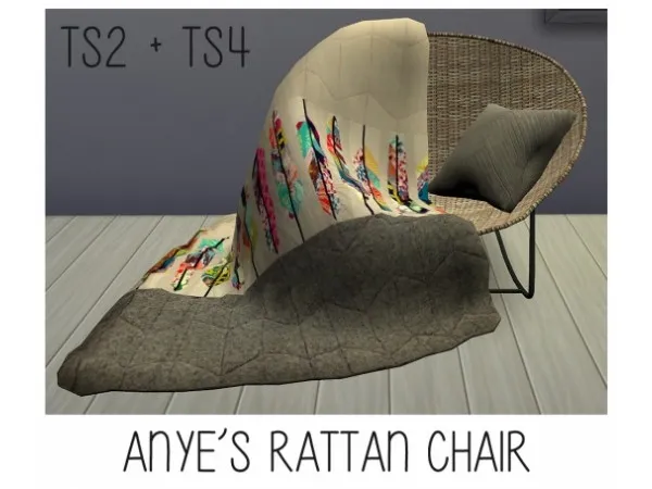 Alpha R13_TS4AnyeRattanChair - The Sims 4 Custom Content